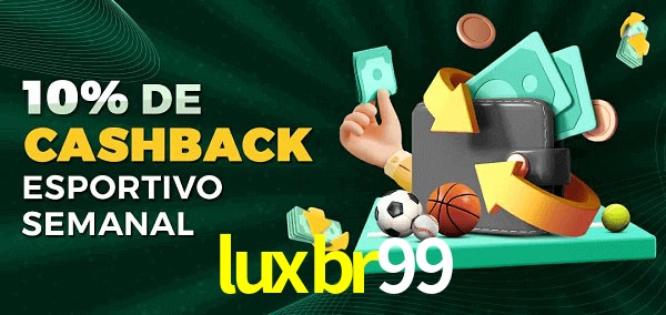 10% de bônus de cashback na luxbr99